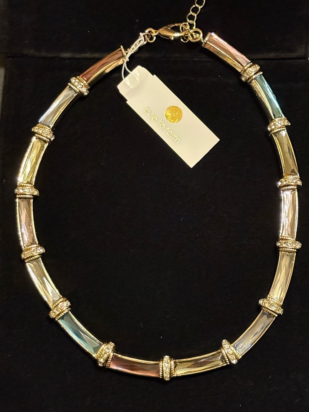 True to Form Gold Tone Rhinestone Collar
Choker Necklace NWT